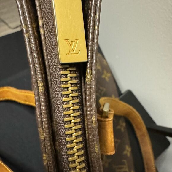 LOUIS VUITTON Cabas Piano Shoulder Bag Monogram Leather Brown - Picture 13 of 15